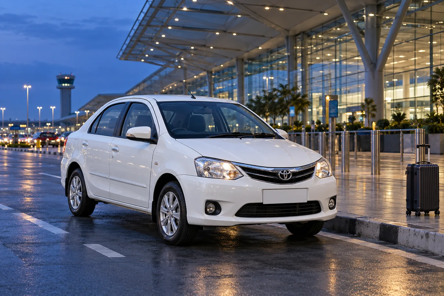 Original editorial image: toyota etios airport